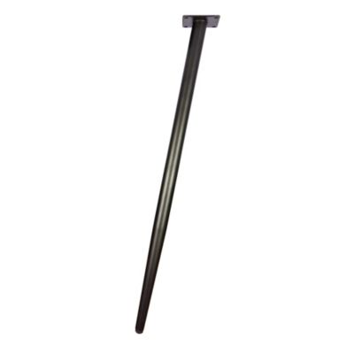 Pied de meuble fuseau en acier noir Cime H. 71 cm