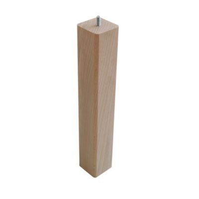 Pied de meuble H. 360 x 58 x 58 mm hêtre brut