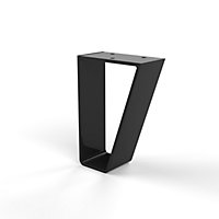 Pied de meuble triangle en acier noir H. 15 cm
