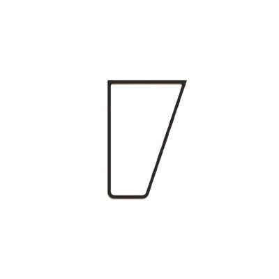 Pied de meuble triangle en acier noir H. 15 cm
