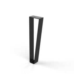 Pied de meuble triangle en acier noir H. 40 cm