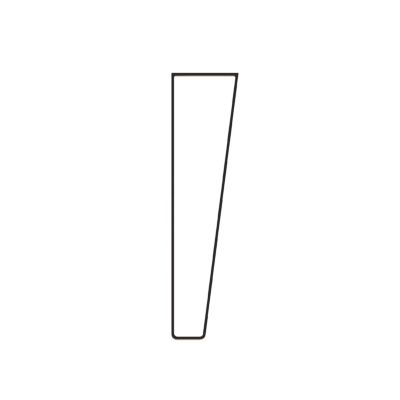 Pied de meuble triangle en acier noir H. 40 cm