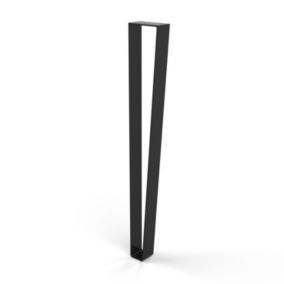 Pied de meuble triangle en acier noir H. 71 cm