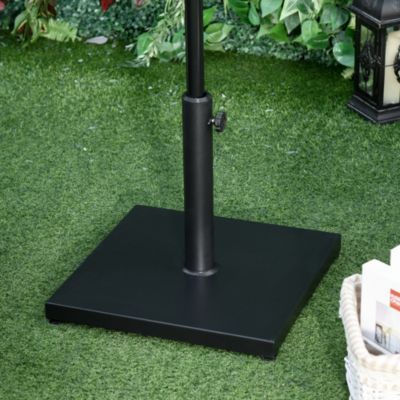 Pied de parasol carré dim. 45L x 45l x 39H cm poids net 18 Kg métal noir