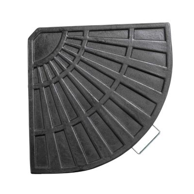 Pied de parasol dalle polyéthylène quart de cercle noir Lido 14kg