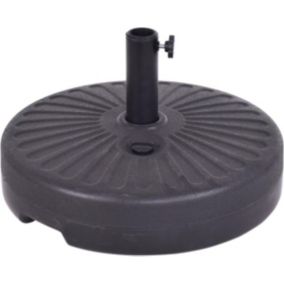 Pied de Parasol Rond Base de Parasol en HDPE et Fer Remplissable d Eau 23 L 51 x 12CM pour Parasol 38 48CM