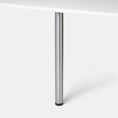 Pied de plan de travail GoodHome Nantua H. 87.5 cm / 90 cm x ø 6 cm brossé, 1 pièce