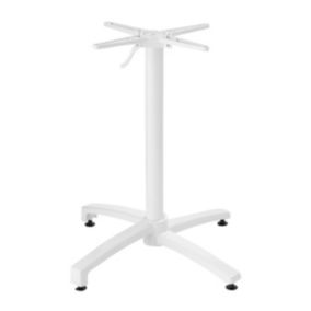 Pied de table avec système inclinable en aluminium blanc Klipo  Oviala