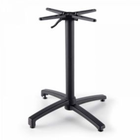 Pied de table avec système inclinable en aluminium noir  Oviala