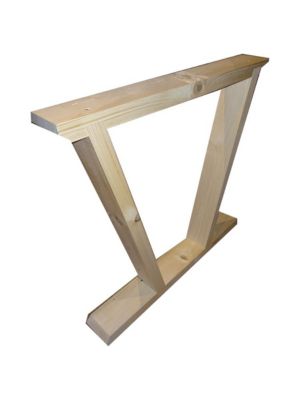 Pied de table bois brut L.79 x 7 H.4 cm