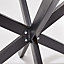 Pied de table central Mottez en acier noir H. 71 x P. 116 cm