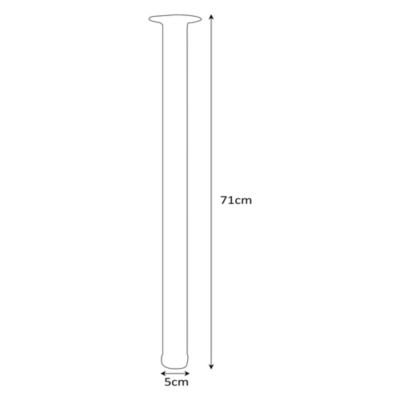 Pied de table Diall ø50 x 710 mm réglable, 4 pièces