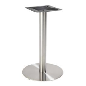 Pied de table en acier inoxydable gris  Oviala