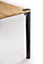 Pied de table étau Mottez en acier noir Ø 4 x H. 73 cm