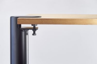 Pied de table étau Mottez en acier noir Ø 4 x H. 73 cm
