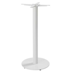 Pied de table haut en acier et fonte blanc Dover  Oviala