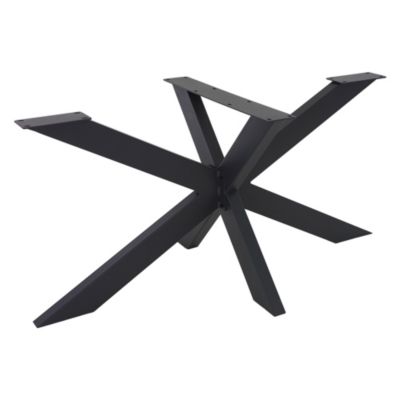 Pied de table ML-Design forme spider 78x71x150 cm noir acier revêtu par poudre design industriel