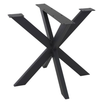 Pied de table ML-Design forme spider 85x71x85 cm noir acier revêtu par poudre design industriel