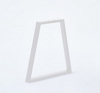 Pied de table modèle trapèze Mottez H. 71 cm métal blanc