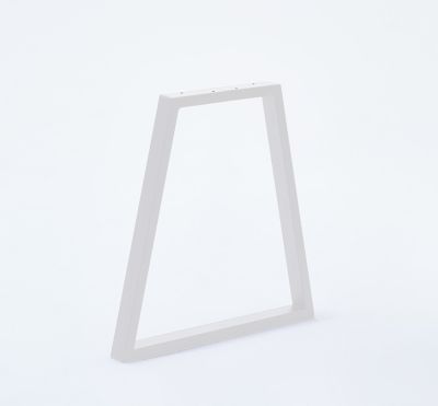 Pied de table modèle trapèze Mottez H. 71 cm métal blanc