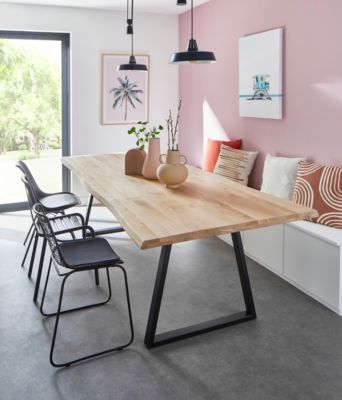 Pied de table modèle trapèze Mottez H. 71 cm métal noir