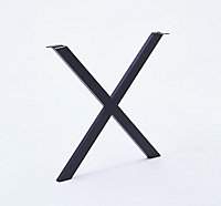 Pied de table modèle X Mottez H. 71 cm métal noir