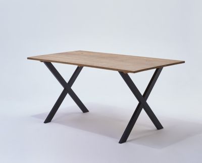Pied de table modèle X Mottez H. 71 cm métal noir