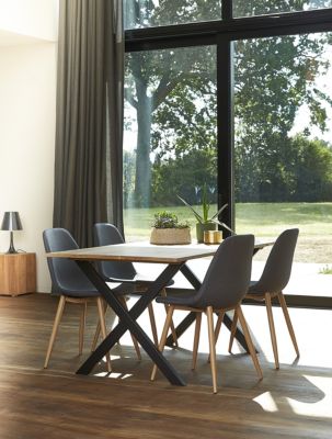 Pied de table modèle X Mottez H. 71 cm métal noir