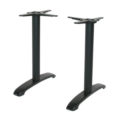 Pied de table pour table rectangulaire, modèle Bazila noir - Restootab