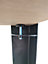 Pied de table profil en L Mottez en acier noir H. 42 cm