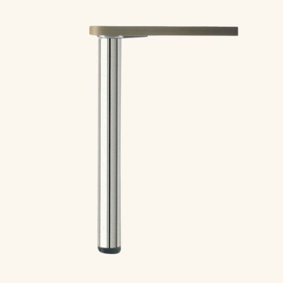 Pied de table réglable métal Rond Chromé H 70.5 x l 6 cm