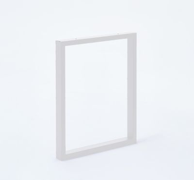 Pied de table rectangle Mottez H. 71 cm métal blanc