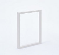 Pied de table rectangulaire Mottez en acier blanc H. 110 cm