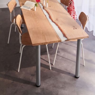 Pied de table réglable Diall ø6 x H. 87 cm gris