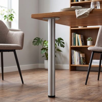 Pied de table réglable Diall ø6 x H. 87 cm gris