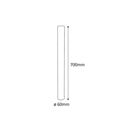 Pied de table réglable Diall ø60 x H. 700 mm noir
