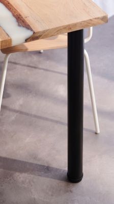 Pied de table réglable Diall ø60 x H. 700 mm noir