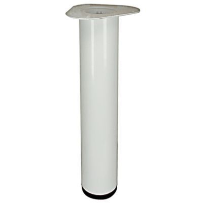 Pied de table réglable Diall ø76 x H. 370 mm blanc