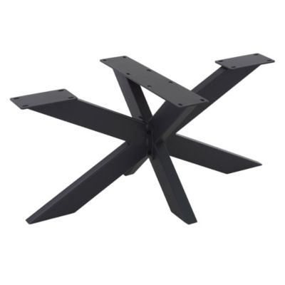 Pied de table Spider métal noir design industriel piètement meuble 58x43x98 cm