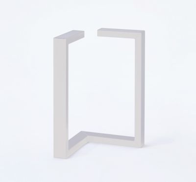 Pied de table triangle Mottez en acier blanc H. 71 cm