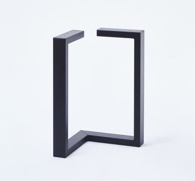 Pied de meuble cadre en acier noir Interges H. 71 cm