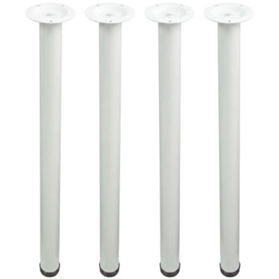 Pied Diall de table réglable Diall ø50 x 710 mm blanc