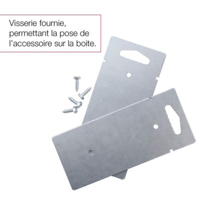 Pied latéral à sceller Noir Sablé RAL 2100 MS