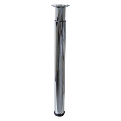 Pied métal réglable aluminium chrome ø 76 Bar Plus