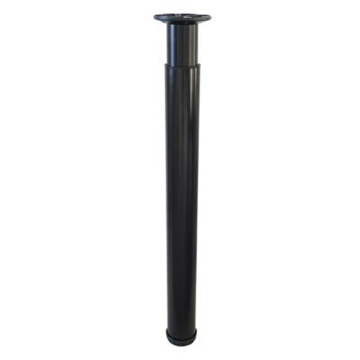 Pied métal réglable aluminium Noir ø 76 mm
