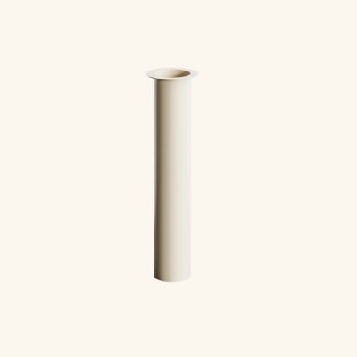 Pied plan de travail colonne RAPHAEL en acier tube Rond droit large Crème H 90 x l 16 cm