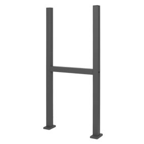 Pieds de boîte aux lettres support anthracite pour colis en acier 56,5x120,5 cm