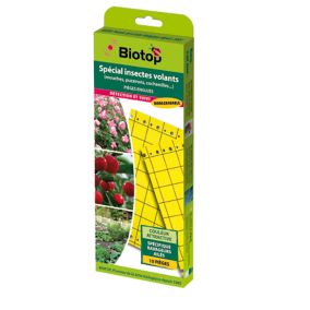 Piège englué jaune spécial insectes volants Biotop (10 plaques)