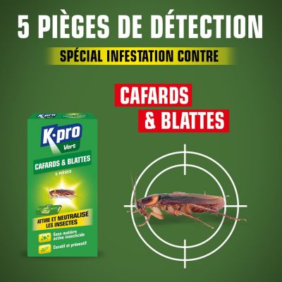 Pièges à cafards et blattes Kapo vert (x 5)