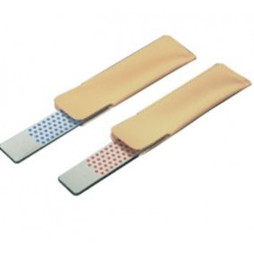 Pierre diamantée 115 x 25 x 3 mm - grain fin 25 microns (rouge) - cmt